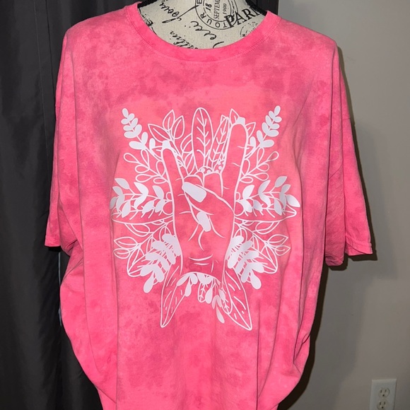 Fruit of the Loom Tops - Tie Dyed Floral Rock & Roll T-shirt